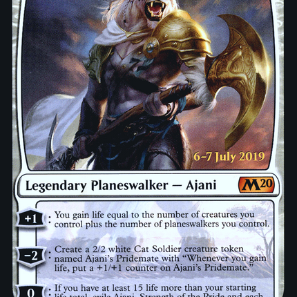 Ajani, Strength of the Pride [Core Set 2020 Promos] Prerelease Foil
