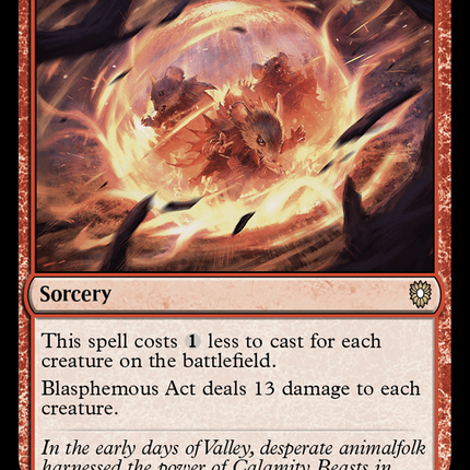 Blasphemous Act [Bloomburrow Commander]