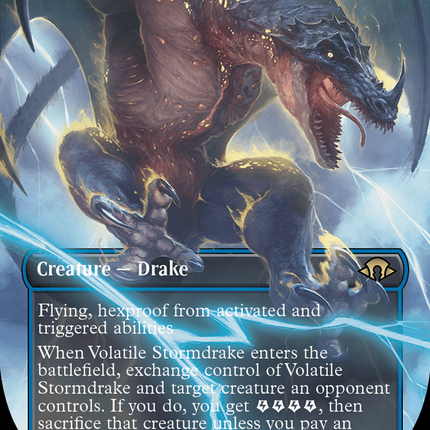 Volatile Stormdrake (Borderless) [Modern Horizons 3] Foil