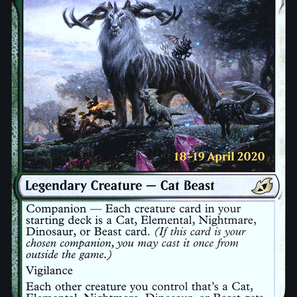Kaheera, the Orphanguard (companion) [Ikoria: Lair of Behemoths Promos] Prerelease Foil