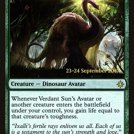Verdant Sun's Avatar [Ixalan Promos] Prerelease Foil