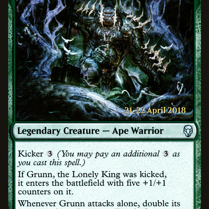 Grunn, the Lonely King [Dominaria Promos] Prerelease Foil