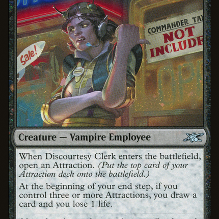 Discourtesy Clerk [Unfinity] Galaxy Foil