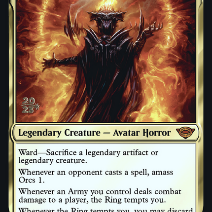 Sauron, the Dark Lord [Tales of Middle-earth Promos] Prerelease Foil