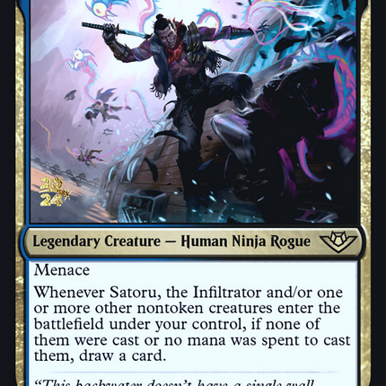 Satoru, the Infiltrator [Outlaws of Thunder Junction Promos] Prerelease Foil