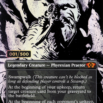 Sheoldred, Whispering One (Showcase) (Borderless) [Multiverse Legends] Serialized Foil