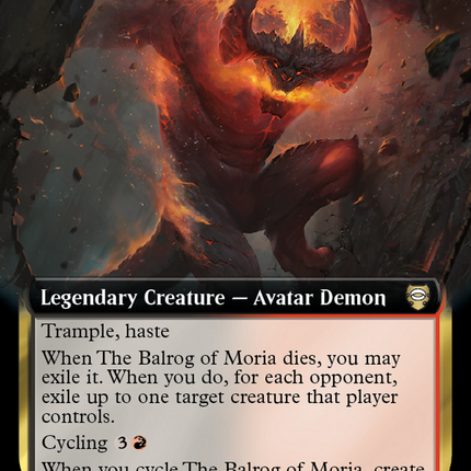 The Balrog of Moria (Extended Art) [Tales of Middle-earth Commander] Foil