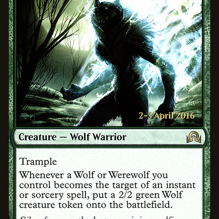 Silverfur Partisan [Shadows over Innistrad Promos] Prerelease Foil