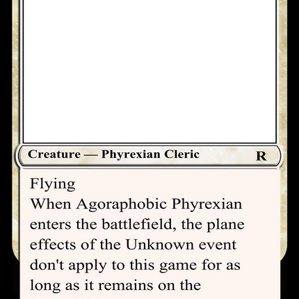 Agoraphobic Phyrexian [Unknown Event]