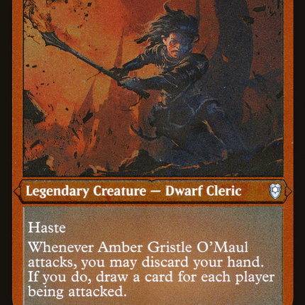 Amber Gristle O'Maul [Commander Legends: Battle for Baldur's Gate] Etched Foil