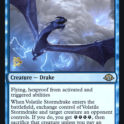 Volatile Stormdrake [Modern Horizons 3 Promos] Prerelease Foil