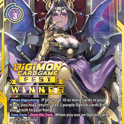 Lilithmon [BT3-091] (Digimon Card Game Fest 2022 Winner) [Release Special Booster Promos]