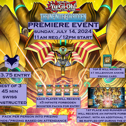 Yu-Gi-Oh! The Infinite Forbidden Premiere event Dark Fox TCG Yu-Gi-Oh! The Infinite Forbidden Premiere event Dark Fox TCG