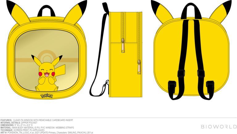 POKEMON Mini backpack with clear window Dark Fox TCG