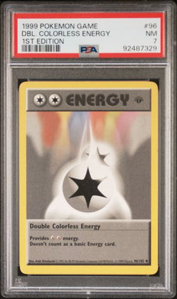 1999 Pokemon Game Double Colorless Energy #96 1st Edition PSA NM 7