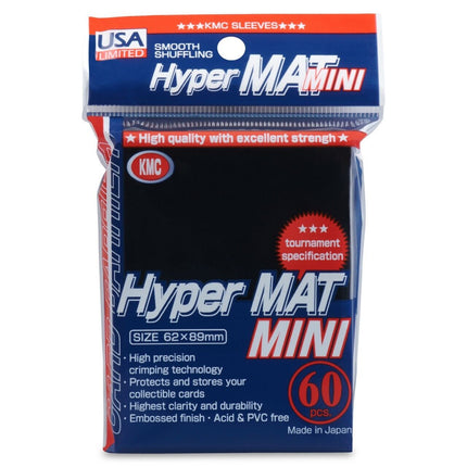 KMC 60CT Japanese sized Hyper MAT sleeves - Black