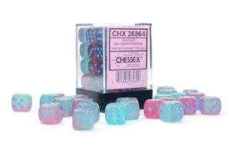 Chessex - Gemini 36 D6 Gel Green-Pink/Blue Dice Tower