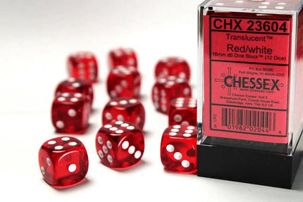 Chessex - Translucent 36 D6 Red/White Dice Tower