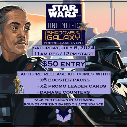 Star Wars: Unlimited - Shadows of the Galaxy prerelease event