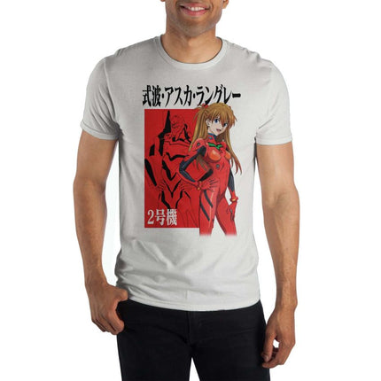 NEON GENESIS EVANGELION - Asuka Unit 2 Mens White Tee