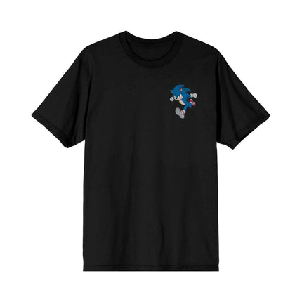 Sega - Sonic The Hedgehog 3 Speed Sparkles & Swirls Adult Black Tee