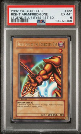 Complete Set of LOB 1st Edition Exodia, PSA Graded, Sequential Cert. Numbers, Varying Grades, 103028106