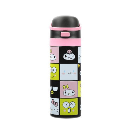 HELLO KITTY & FRIENDS - Tile Art 24 oz Insulated Water Bottle with Sleek Handle