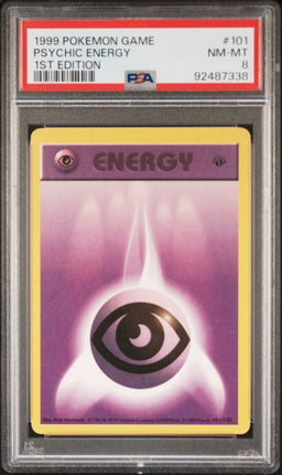 1999 Pokemon Game Psychic Energy #101 1st Edition PSA NM-MT 8