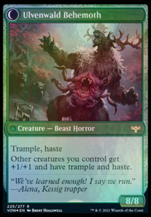 Ulvenwald Oddity // Ulvenwald Behemoth [Innistrad: Crimson Vow Promos] Prerelease Foil