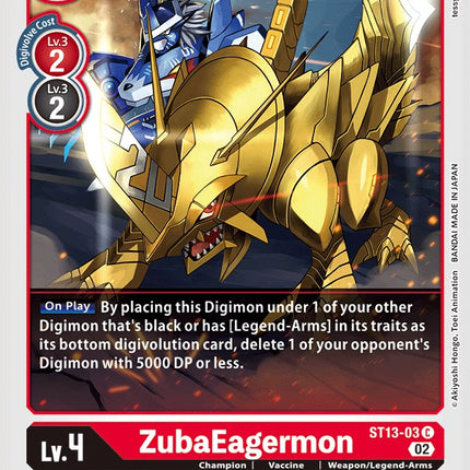 ZubaEagermon [ST13-03] [Starter Deck: Ragnaloardmon]