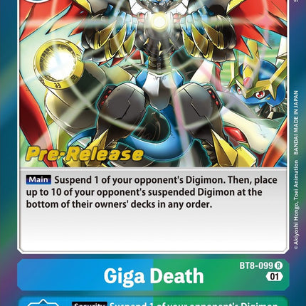 Giga Death [BT8-099] [New Awakening Pre-Release Cards]