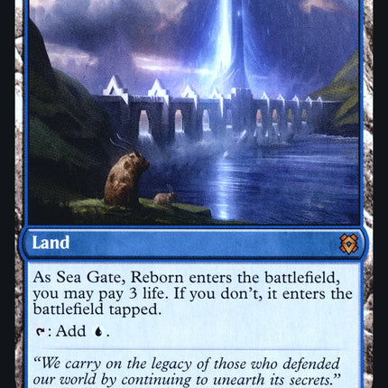 Sea Gate Restoration // Sea Gate, Reborn [Zendikar Rising Promos] Prerelease Foil