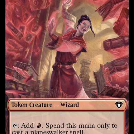 Narset of the Ancient Way Emblem // Wizard Double-Sided Token [Commander Masters Tokens]