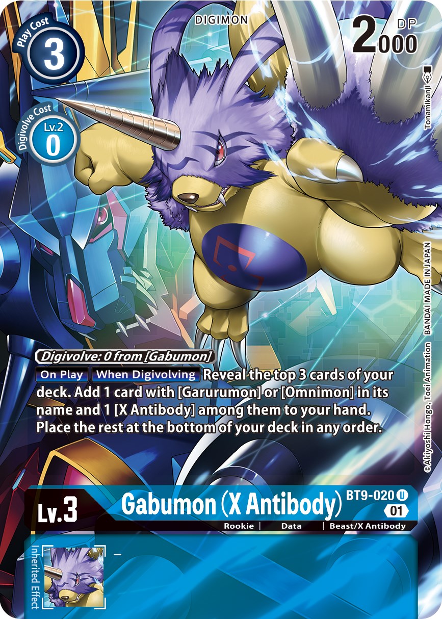 digimon gabumon card Gabumon (X Antibody) [BT9-020] (Alternate Art) [X Record] – Dark Fox TCG