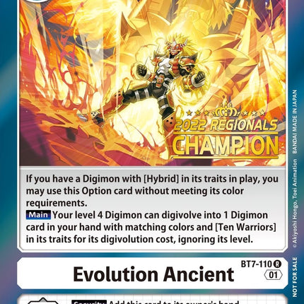 Evolution Ancient [BT7-110] (2022 Championship Offline Regional) (Online Champion) [Next Adventure Promos]