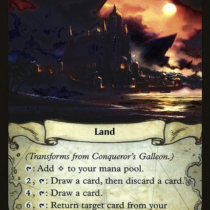 Conqueror's Galleon // Conqueror's Foothold (compasslanddfc) [Ixalan Promos] Prerelease Foil