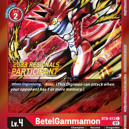 BetelGammamon [BT8-013] (2023 Regionals Participant) [New Awakening Promos]