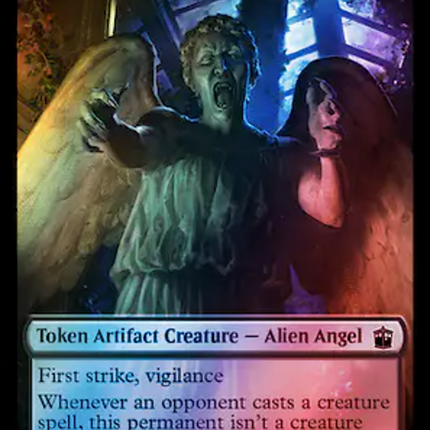 Alien Angel // Treasure (0063) Double-Sided Token (Surge Foil) [Doctor Who Tokens]