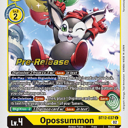 Opossummon [BT12-037] [Across Time Pre-Release Cards]