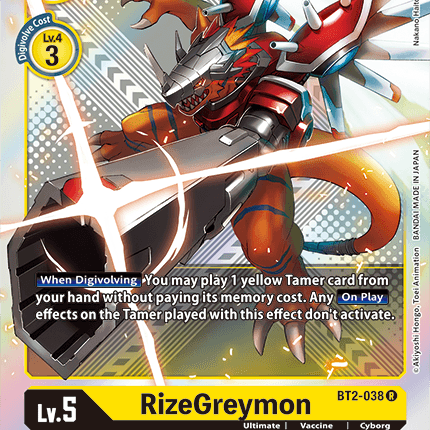 RizeGreymon [BT2-038] (Premium Pack) [Release Special Booster Ver.1.5]