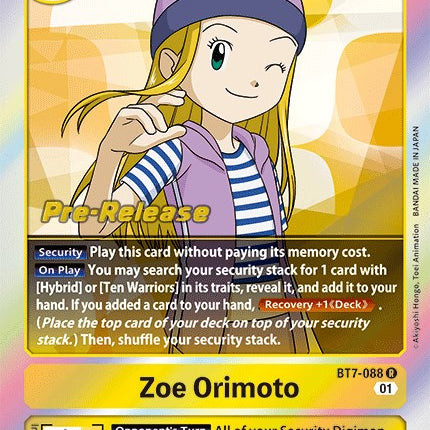 Zoe Orimoto [BT7-088] [Next Adventure Pre-Release Cards]