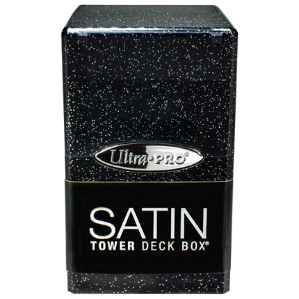 Ultra Pro Satin Tower Glitter Black Deck Box