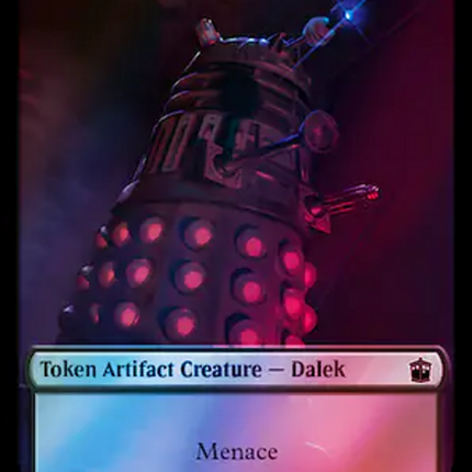 Dalek // Food (0057) Double-Sided Token (Surge Foil) [Doctor Who Tokens]