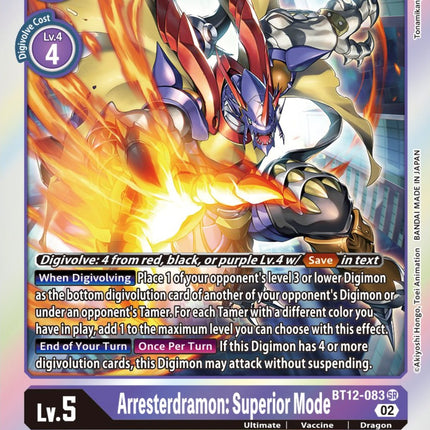 Arresterdramon: Superior Mode [BT12-083] [Across Time]