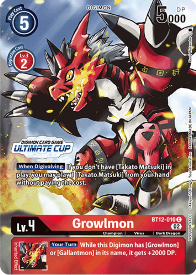 Growlmon [BT12-010] (Ultimate Cup) [Across Time Promos] – Dark Fox TCG