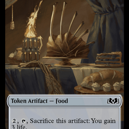Knight // Food (0010) Double-Sided Token [Wilds of Eldraine Tokens]
