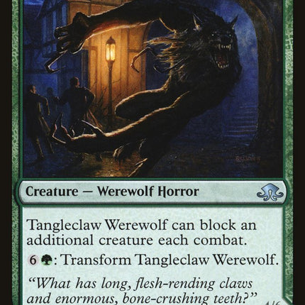 Tangleclaw Werewolf // Fibrous Entangler (mooneldrazidfc) [Eldritch Moon]