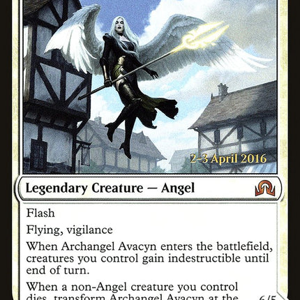 Archangel Avacyn // Avacyn, the Purifier [Shadows over Innistrad Promos] Prerelease Foil
