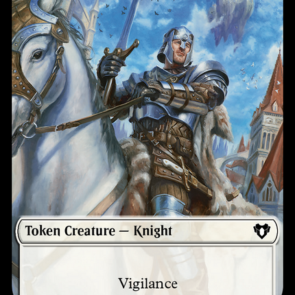 Human Soldier // Knight Double-Sided Token [Commander Masters Tokens]