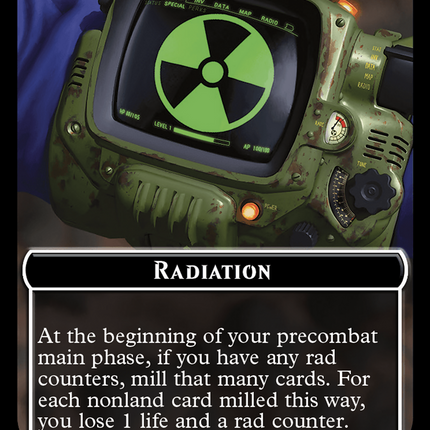 Radiation // Treasure (018) Double-Sided Token [Fallout Tokens]